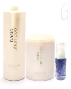 Kit GB Hair Basic Shampoo 1000ml+Basic Conditioner 1000ml+Basic Drops 60 ml