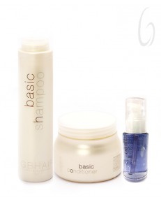 Kit GB Hair Basic Shampoo 300ml+Basic Conditioner 250ml+ Basic Drops 60 ml
