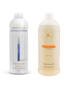 Kit keratin plus Adamantium Shampoo 500ml +Keratin Plus Shampoo 1000ml